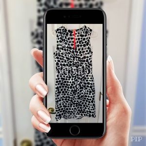 ✨EUC- H&M White w/Black Circles Dress Sz 8